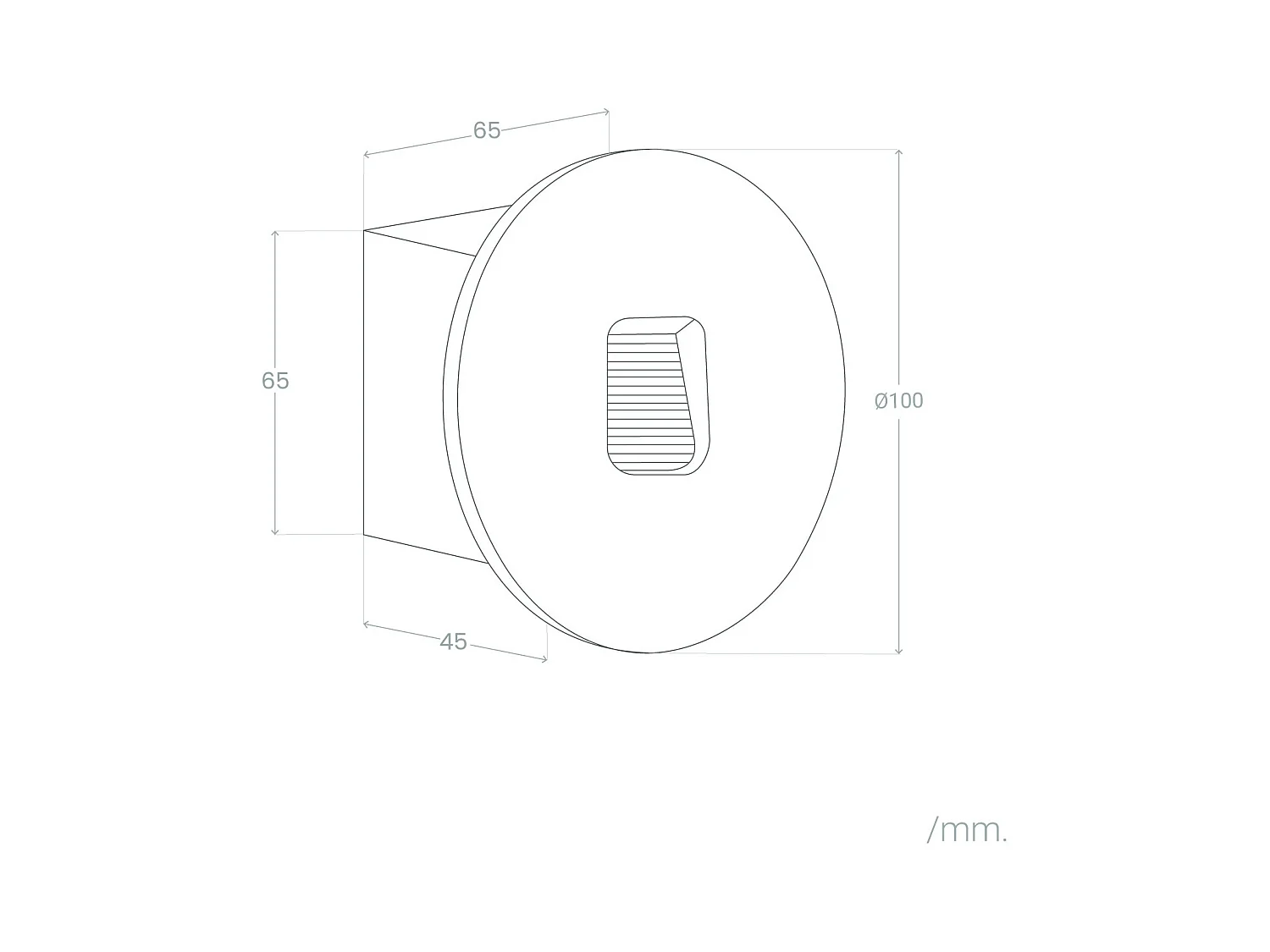 Balise LED Extérieure 2W Encastrable au Mur Ronde Olite Noire 4000K Blanc neutre
