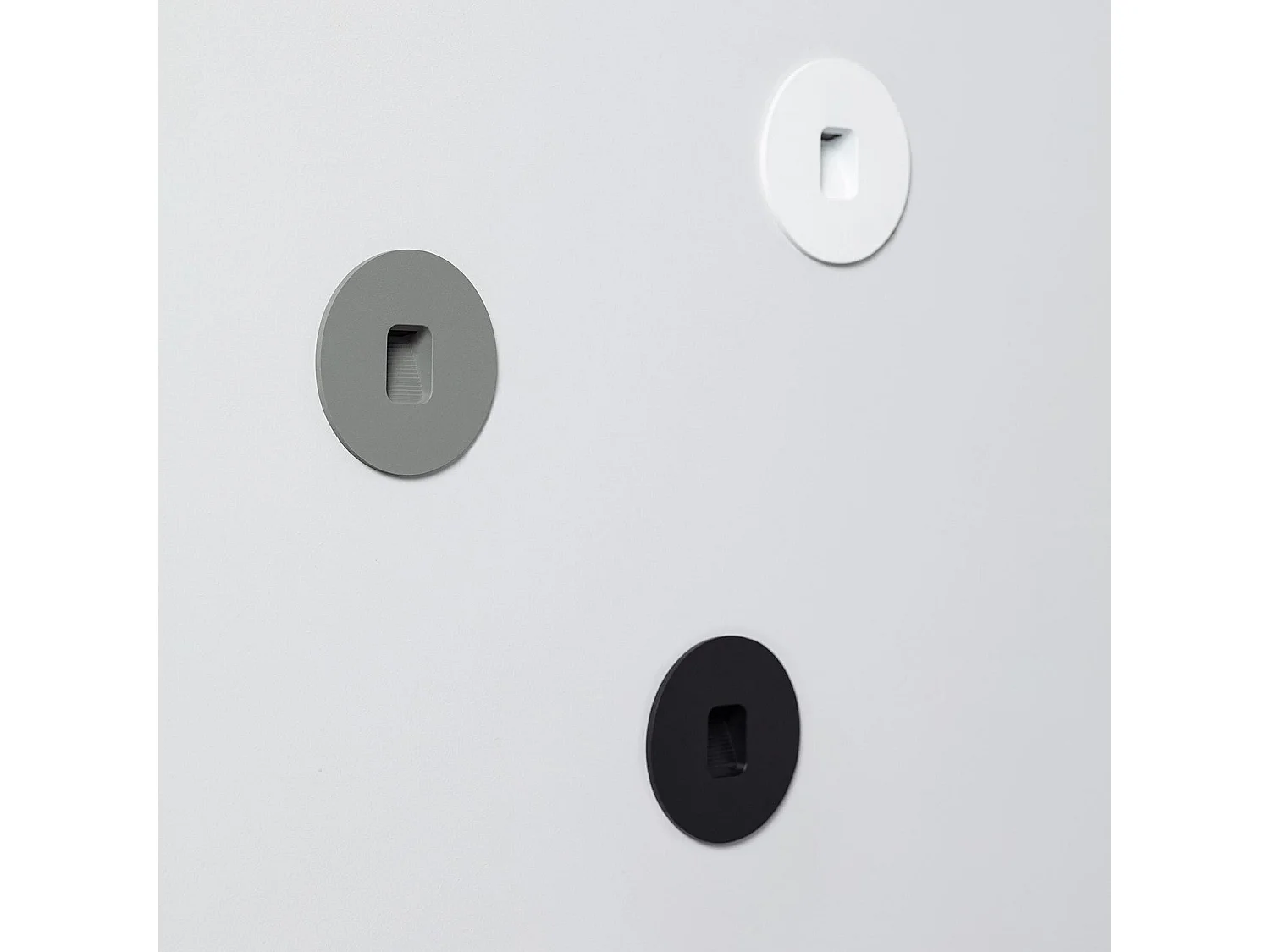 Baliza Exterior LED 2W Empotrable Aluminio Pared Circular Negro Olite 4000K Blanco Neutro