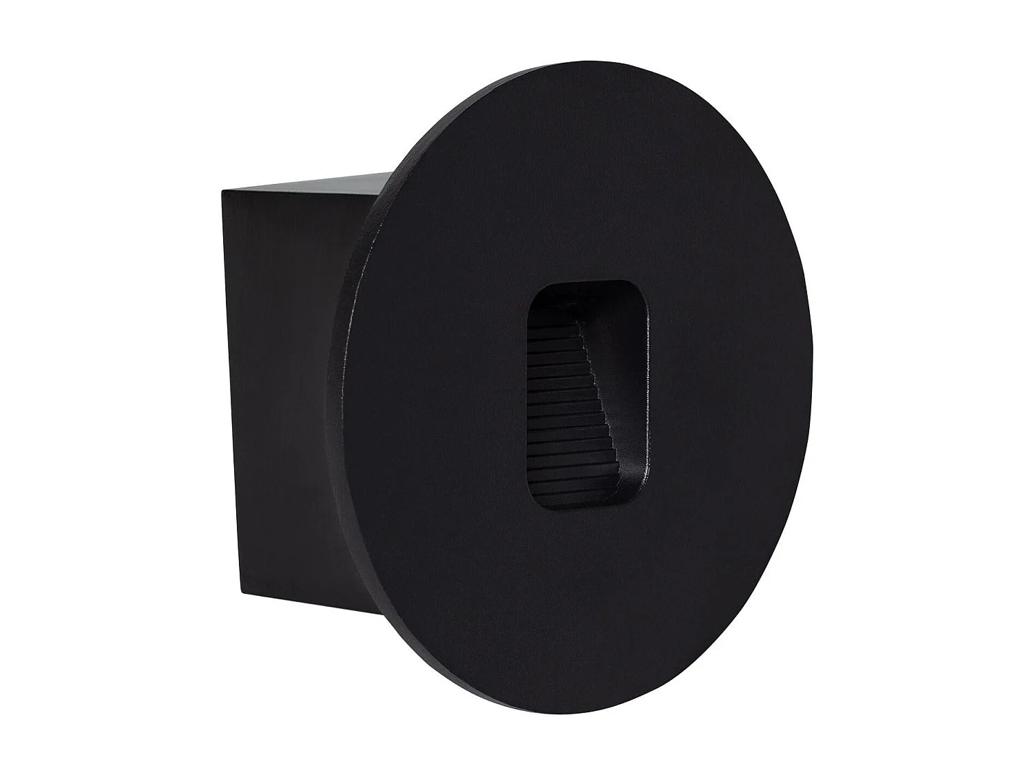 Baliza Exterior LED 2W Empotrable Aluminio Pared Circular Negro Olite 4000K Blanco Neutro