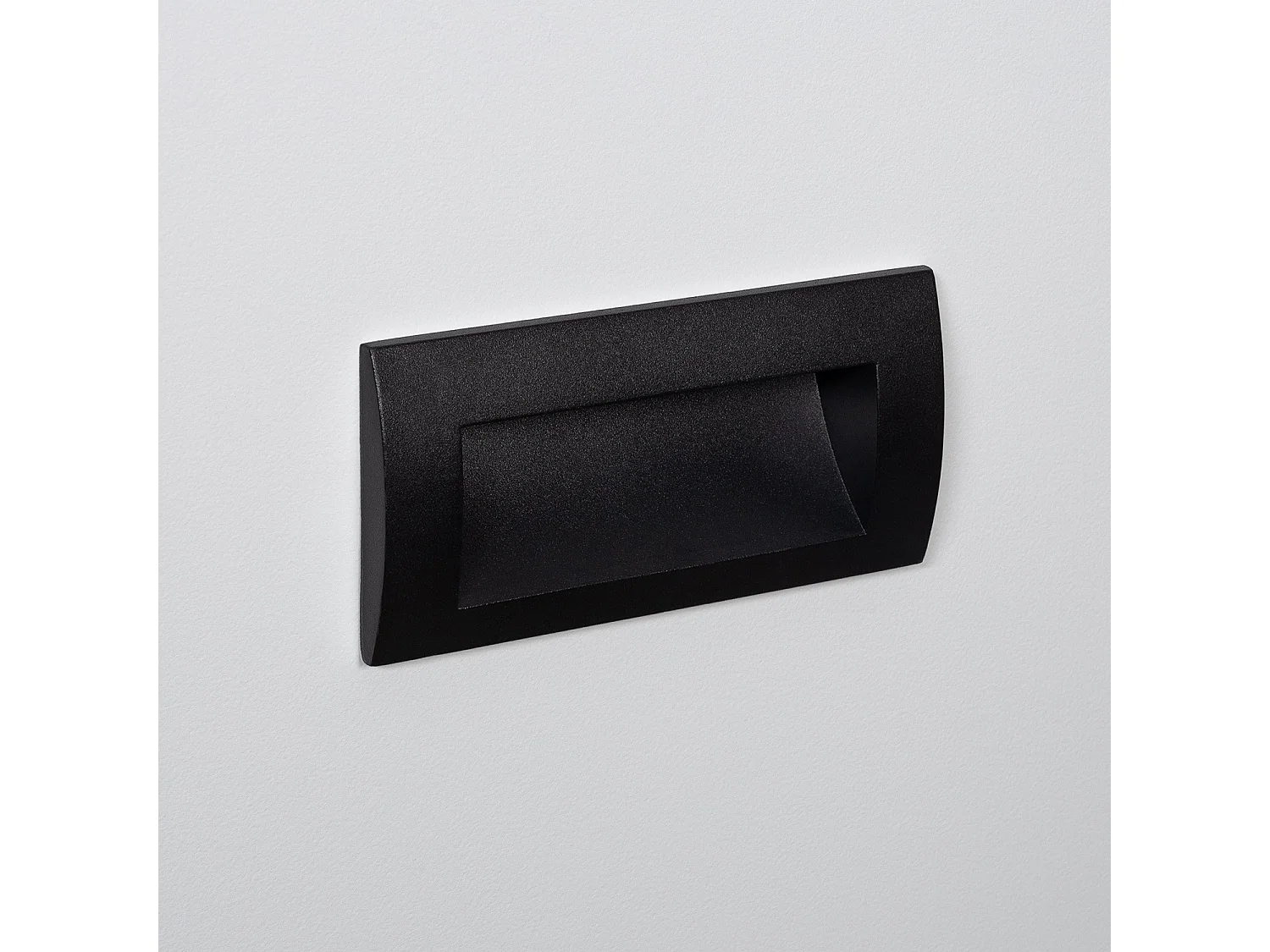 Balise LED Extérieure 4W Encastrable au Mur Rectangulaire Edulis Noire 2700K Blanc chaud