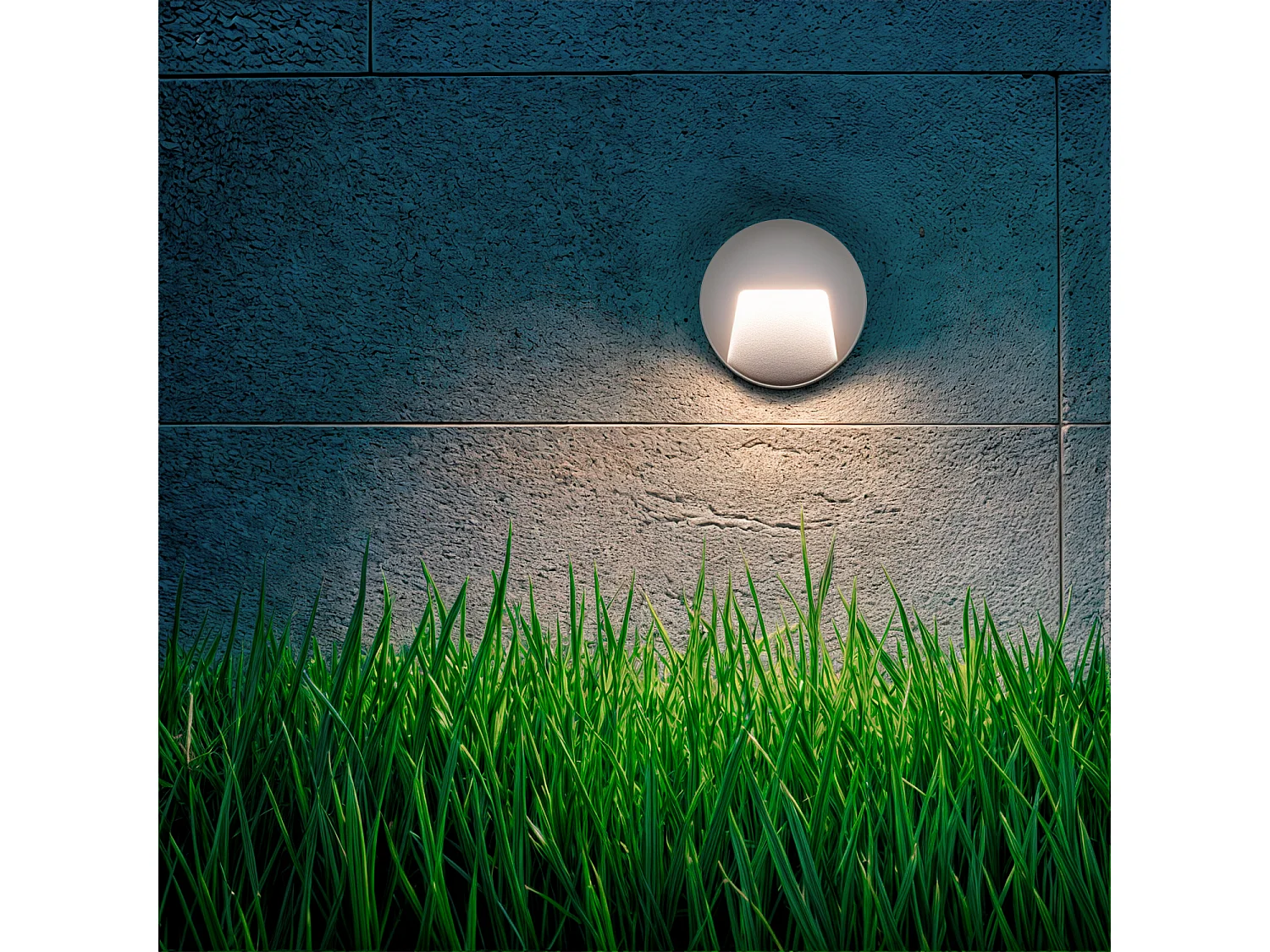 Balise LED Extérieure 3W En Saillie au Mur Ronde Nilsa Blanche 4000K Blanc neutre