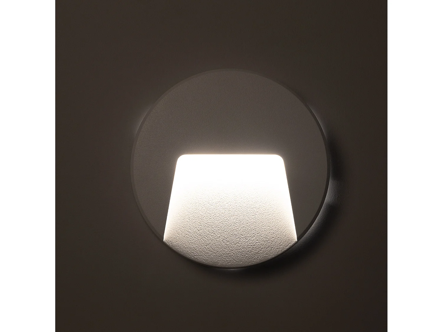 Balise LED Extérieure 3W En Saillie au Mur Ronde Nilsa Blanche 4000K Blanc neutre