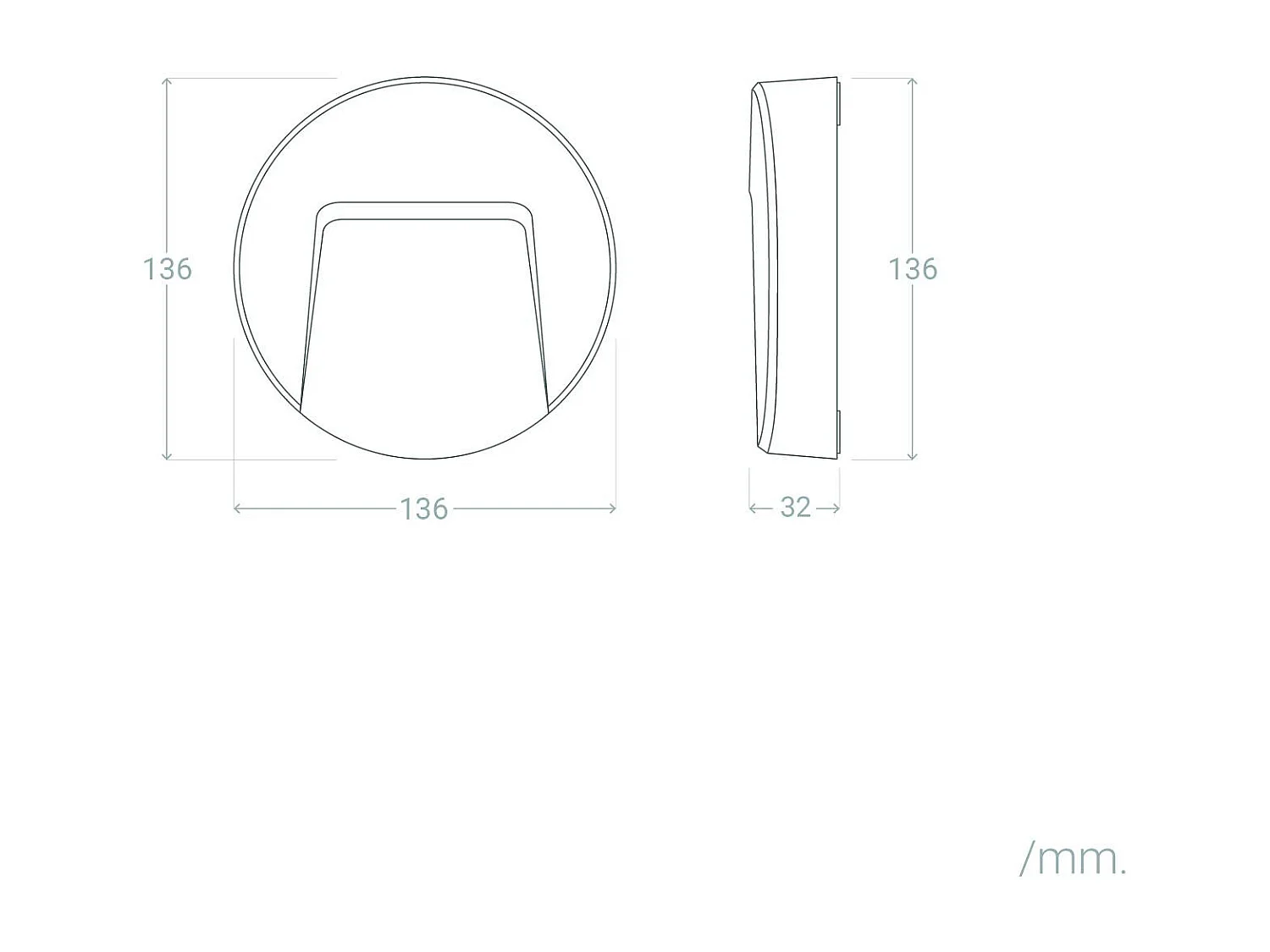 Balise LED Extérieure 3W En Saillie au Mur Ronde Nilsa Blanche 4000K Blanc neutre