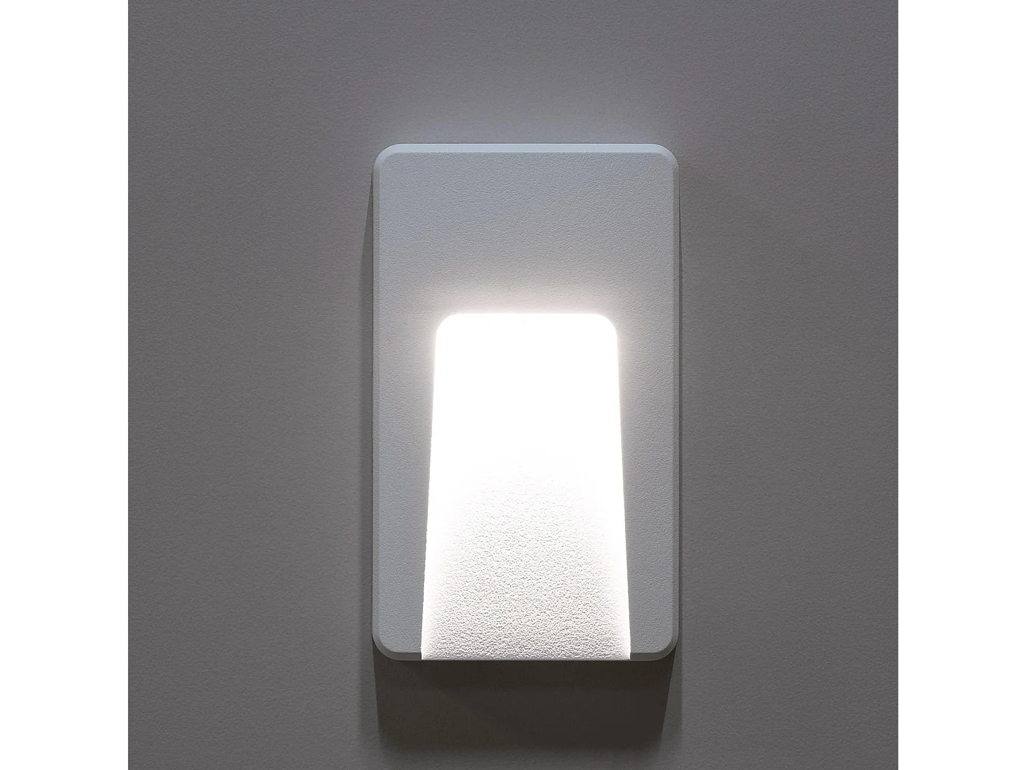 Segnapasso LED per Esterno 3W da Superficie Parete Rettangolare Bianco Joy 2700K Bianco Caldo