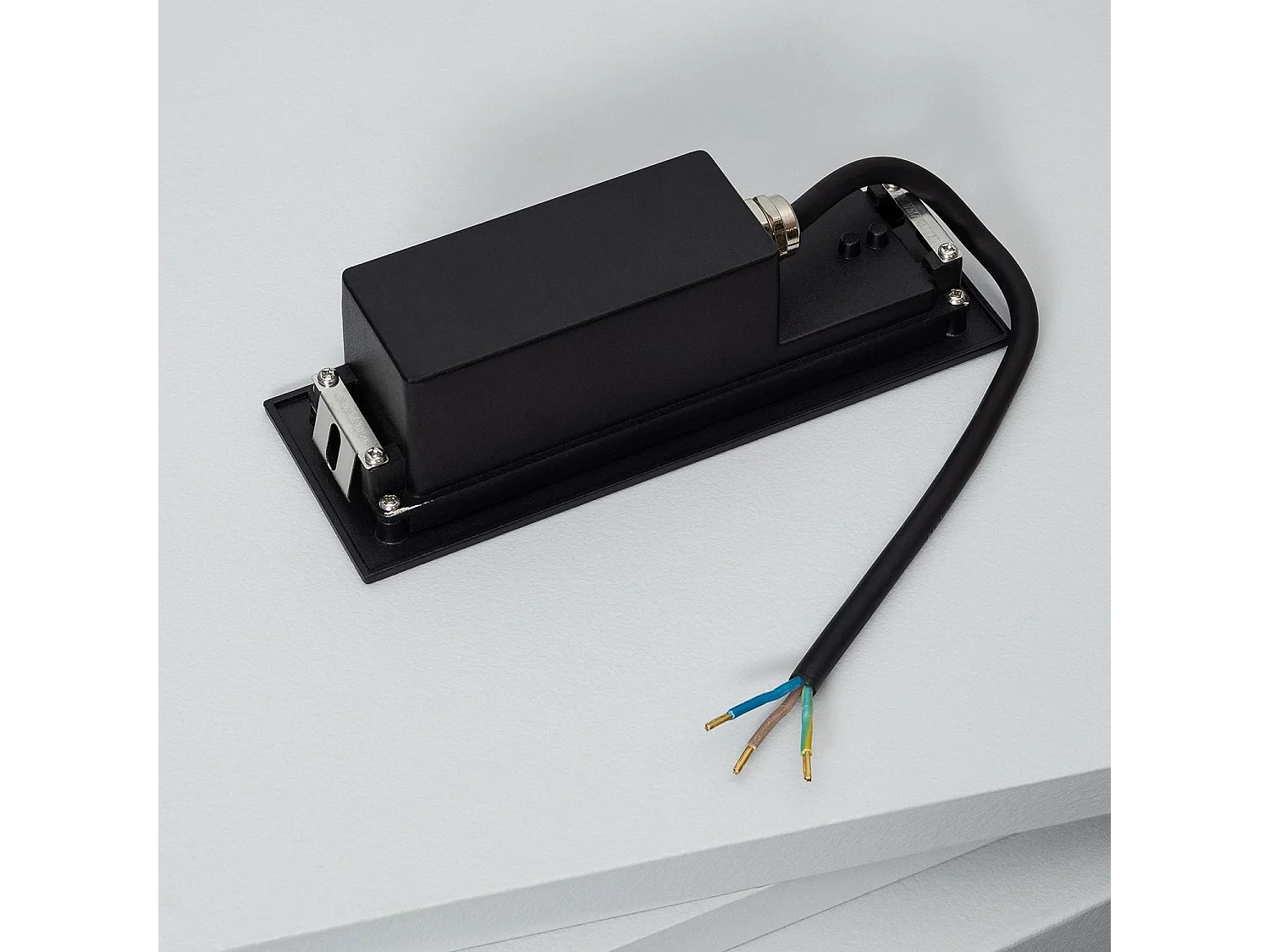 Balise Murale Extérieure LED 7W Encastrable Rectangulaire Aluminium Noir Groult 4000K Blanc neutre