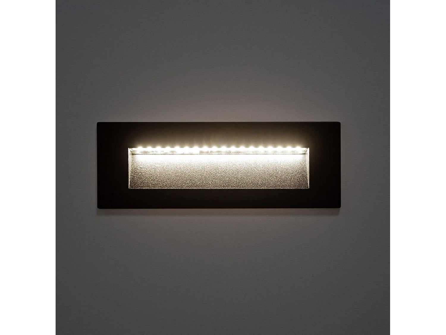Balise Murale Extérieure LED 7W Encastrable Rectangulaire Aluminium Noir Groult 4000K Blanc neutre