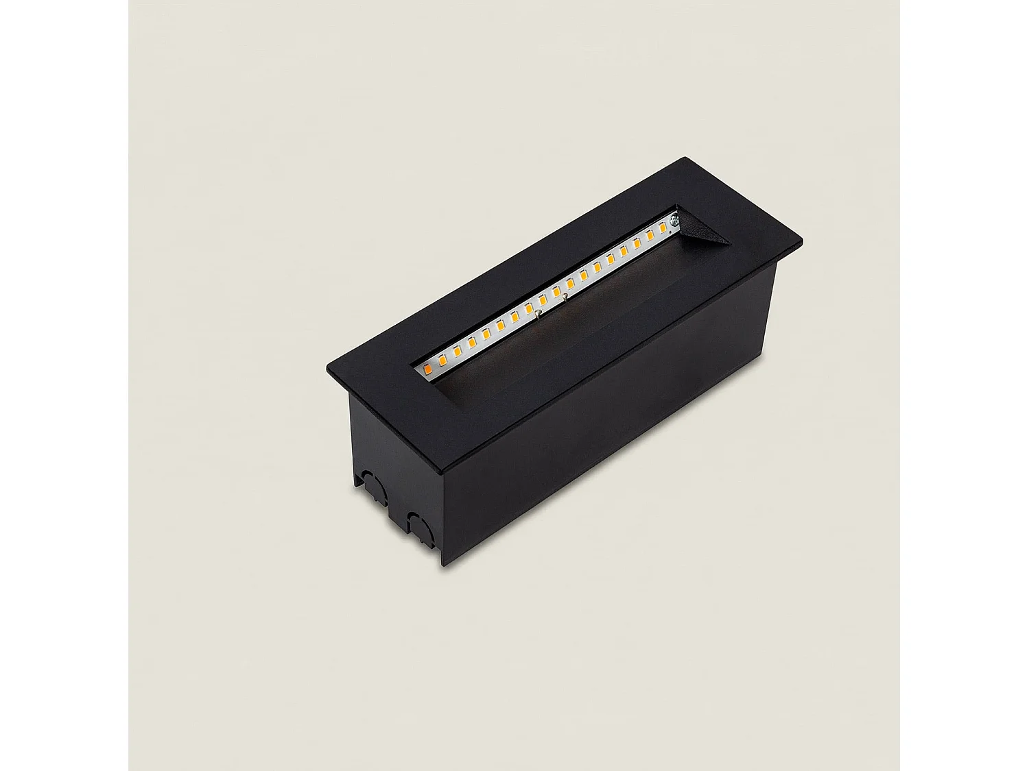 Balise Murale Extérieure LED 7W Encastrable Rectangulaire Aluminium Noir Groult 4000K Blanc neutre