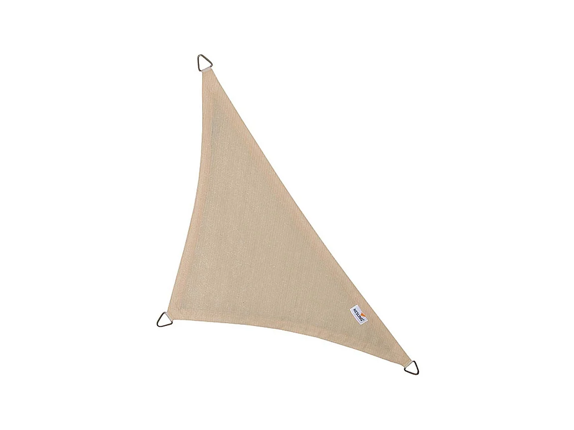 Voile d'ombrage triangulaire Coolfit crème porcelaine 4 x 4 x 5,7 m
