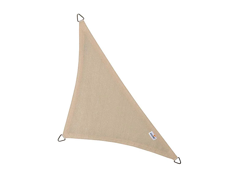 Voile d'ombrage triangulaire Coolfit crème porcelaine 4 x 4 x 5,7 m