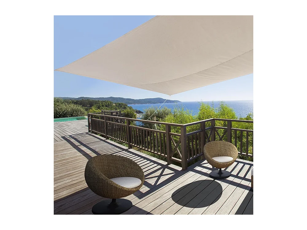 Toile d'ombrage rectangulaire 4 x 3 mètres