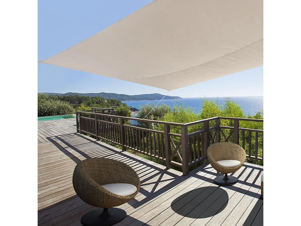 Toile d'ombrage rectangulaire 4 x 3 mètres