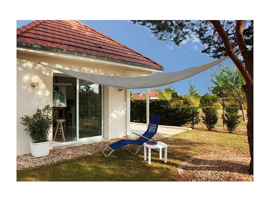 Toile d'ombrage triangulaire 3 mètres Gris foncé