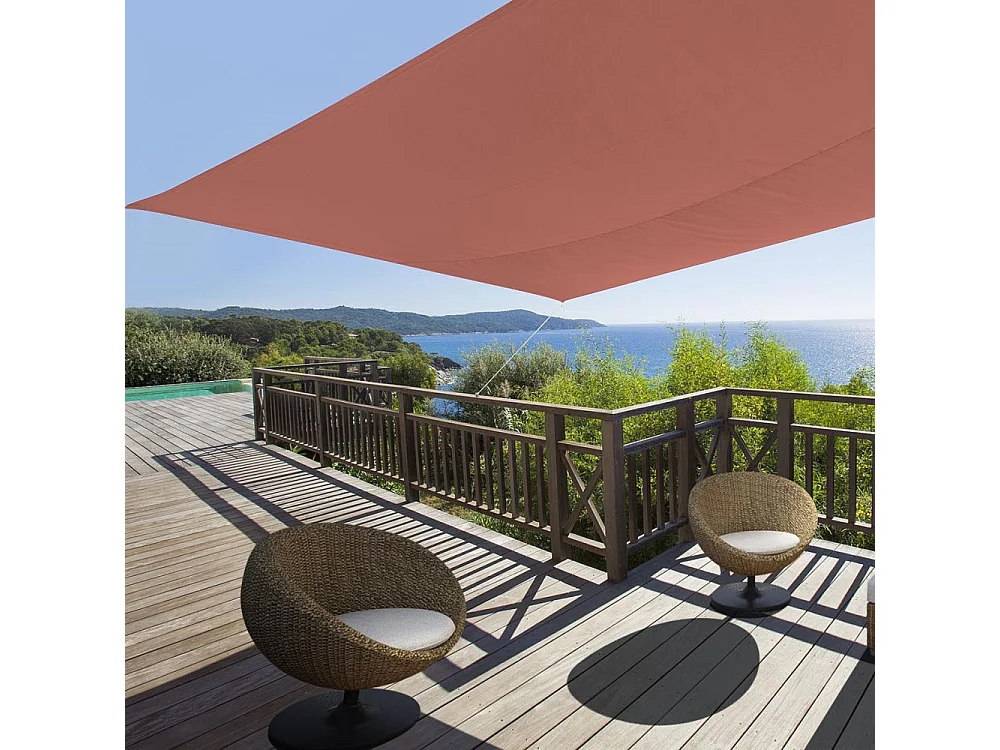 Toile d'ombrage rectangulaire 4 x 3 mètres