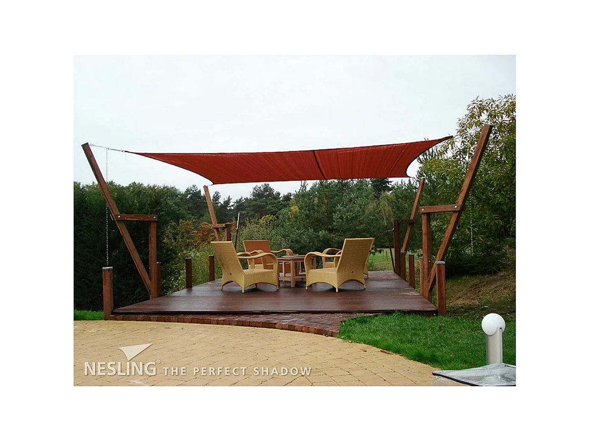 Voile d'ombrage carrée Coolfit terracotta 3,6 x 3,6 m