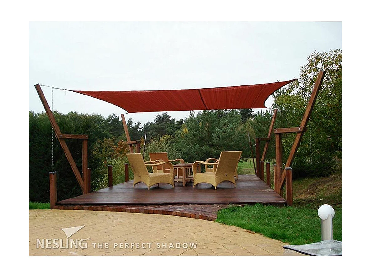 Voile d'ombrage carrée Coolfit terracotta 3,6 x 3,6 m