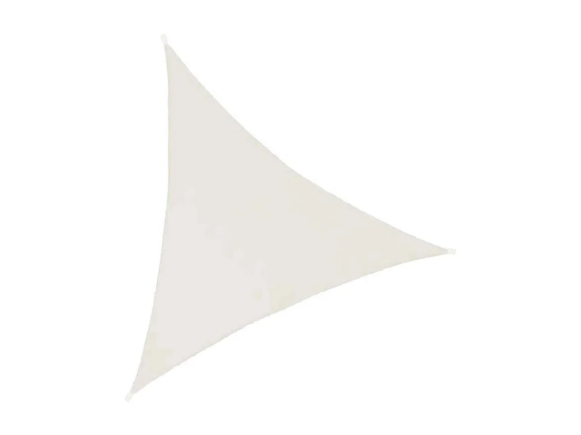 Toile d'ombrage triangulaire 3 mètres Blanc gardenia