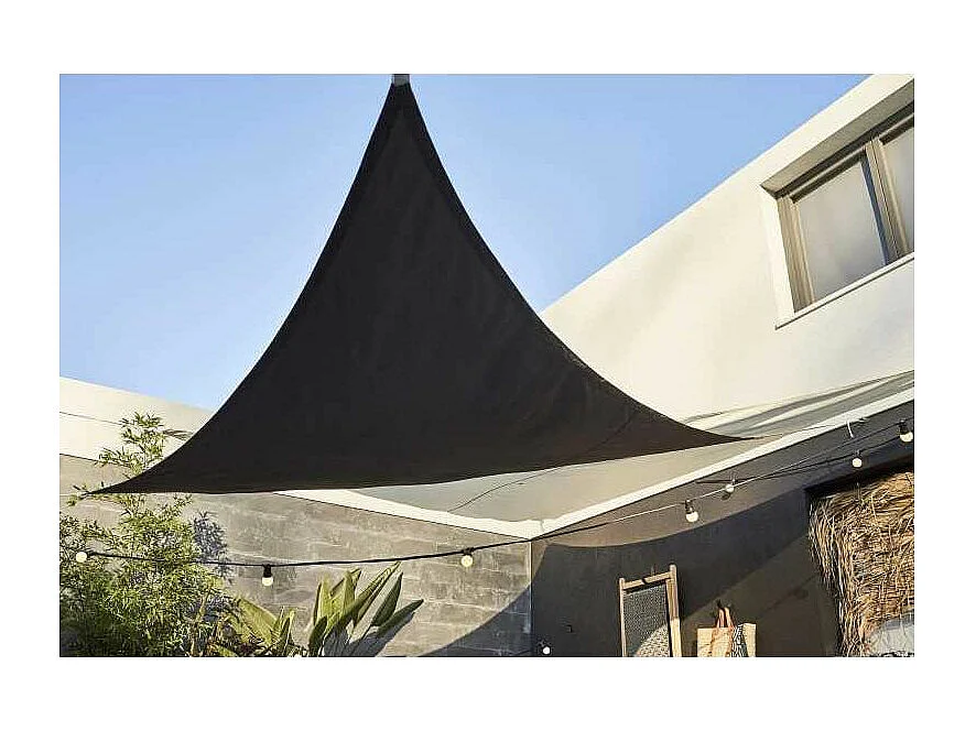 Toile d'ombrage triangulaire 3 mètres Blanc gardenia