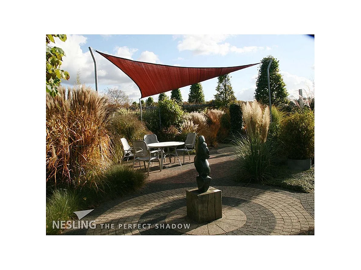 Voile d'ombrage triangulaire Coolfit terracotta 5 x 5 x 5 m