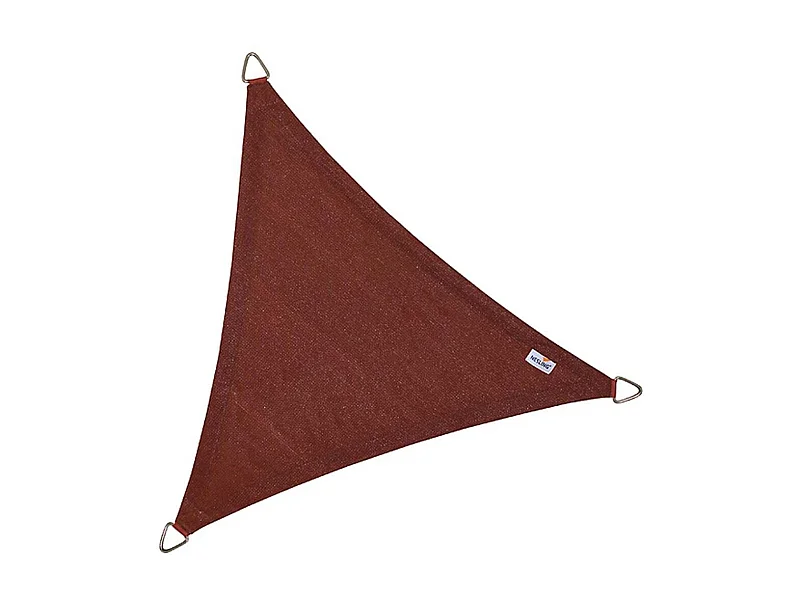 Voile d'ombrage triangulaire Coolfit terracotta 5 x 5 x 5 m