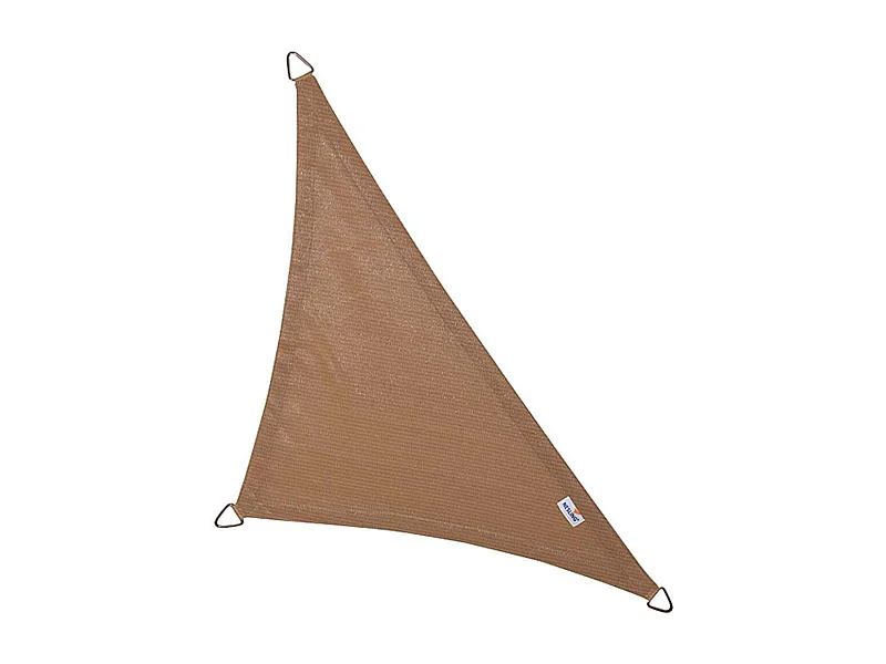 Voile d'ombrage triangulaire Coolfit sable 4 x 4 x 5,7 m