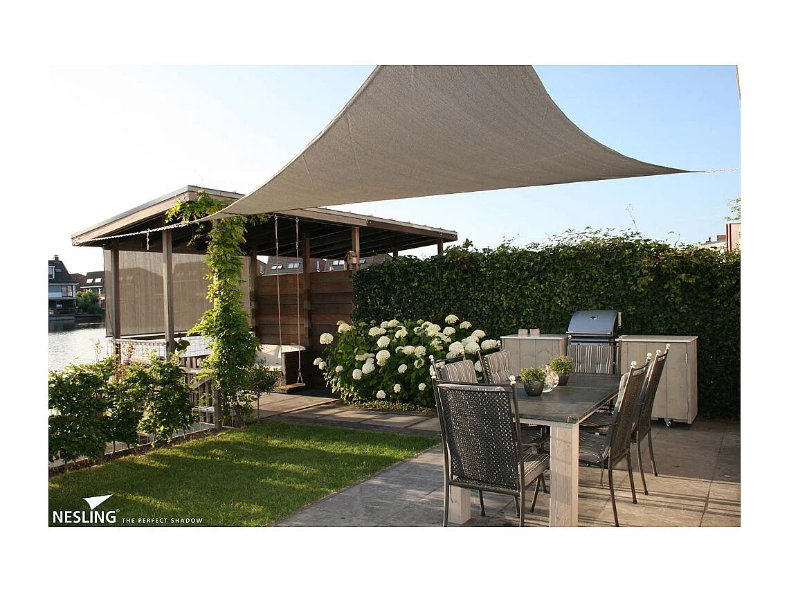 Voile d'ombrage triangulaire Coolfit sable 3,6 x 3,6 x 3,6 m