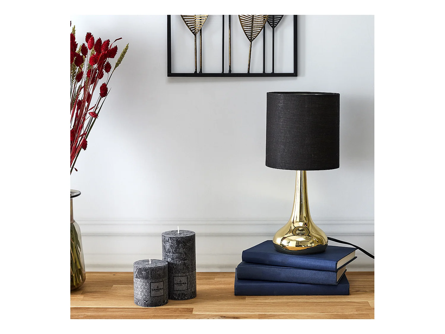 Lampe Touch Dore Noir Noir, Or