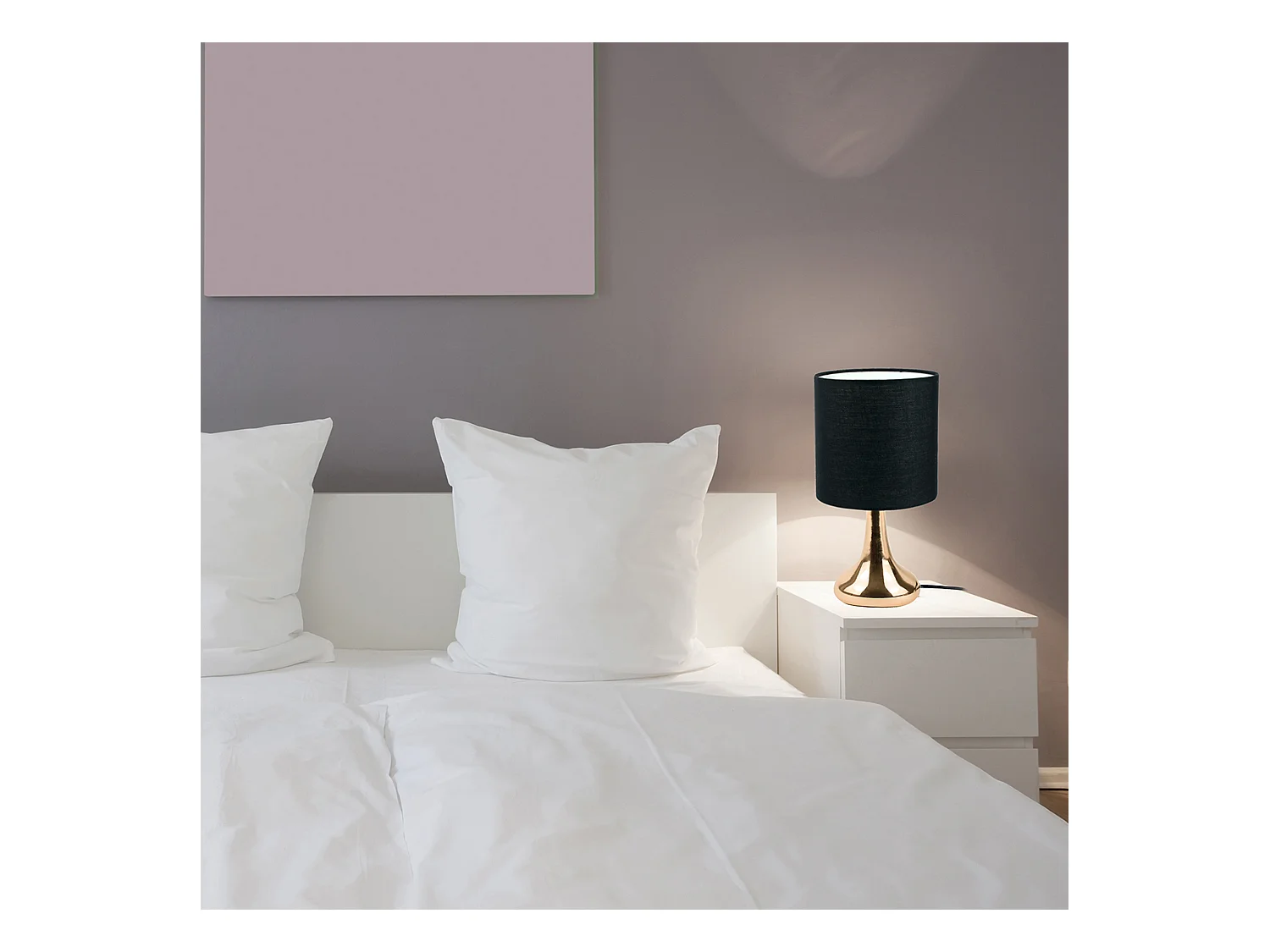 Lampe Touch Dore Noir Noir, Or