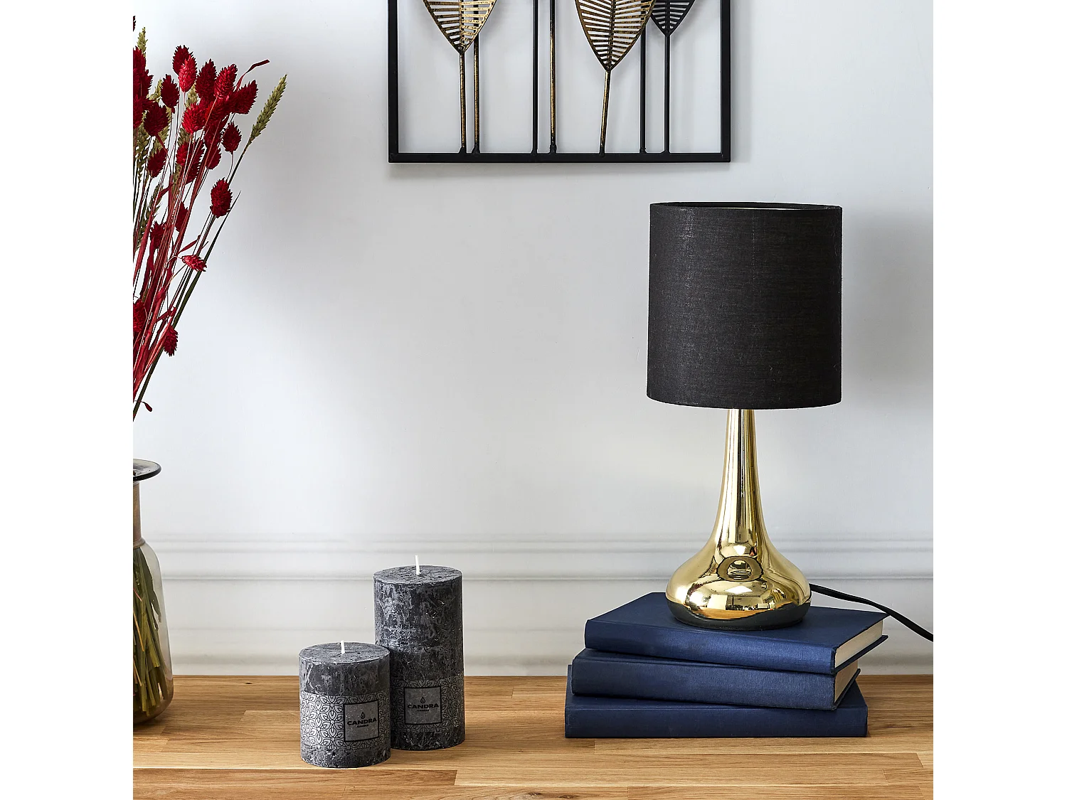 Lampe Touch Dore Noir Noir, Or