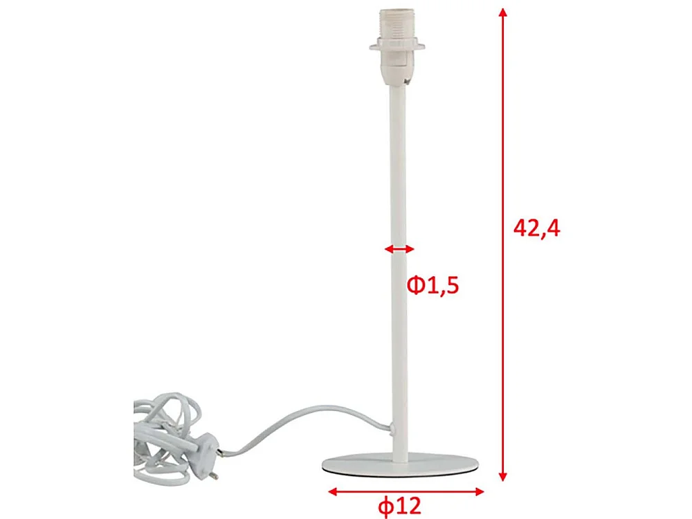 Pied de Lampe à Poser "Dasir" 43cm Blanc