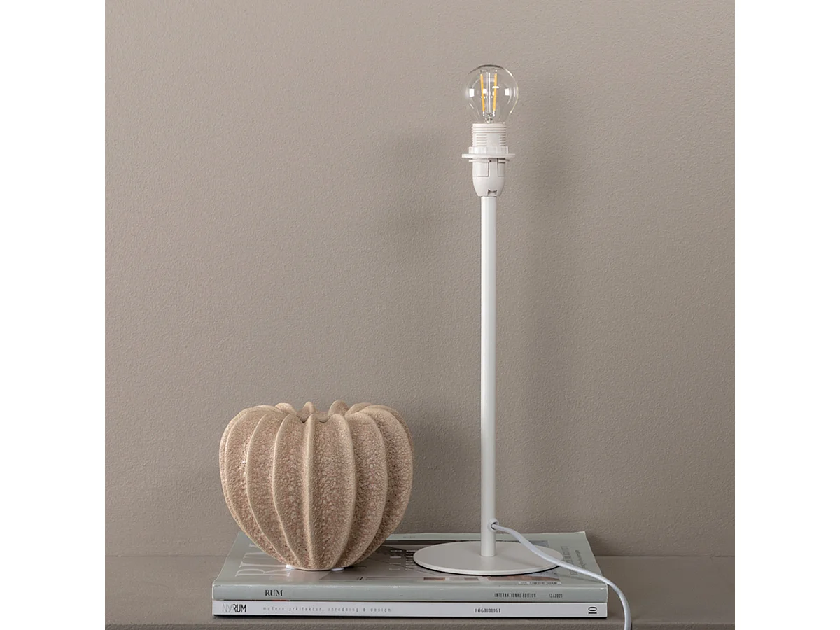 Pied de Lampe à Poser "Dasir" 43cm Blanc