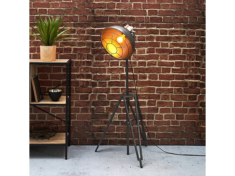 Lampadaire Filaire Indus Noir