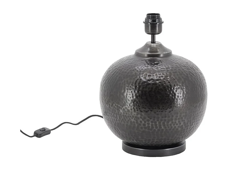 Pied de lampe en métal martelé