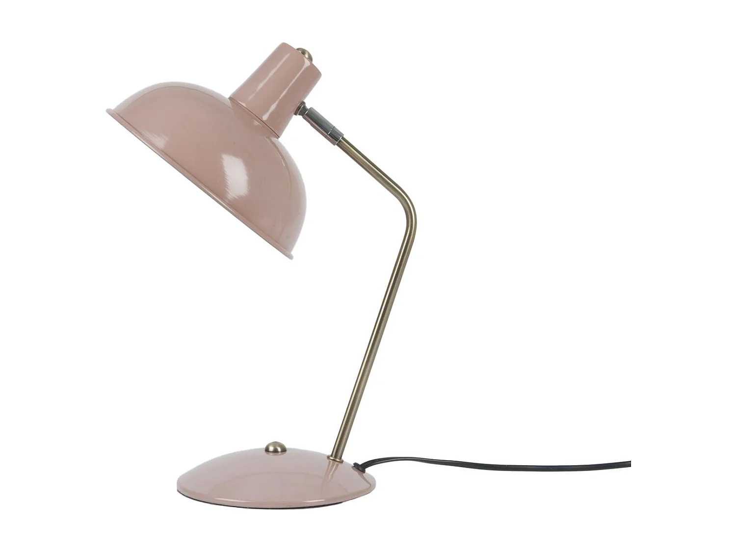 Lampada da tavolo in metallo con cappuccio