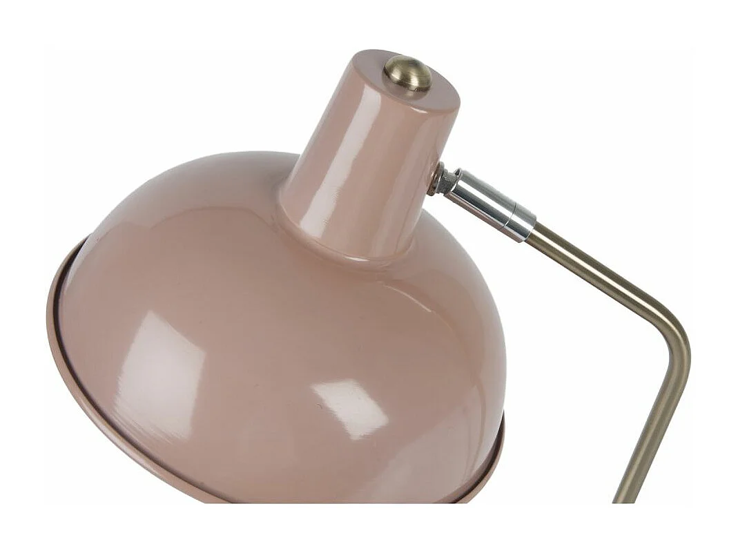 Lampada da tavolo in metallo con cappuccio