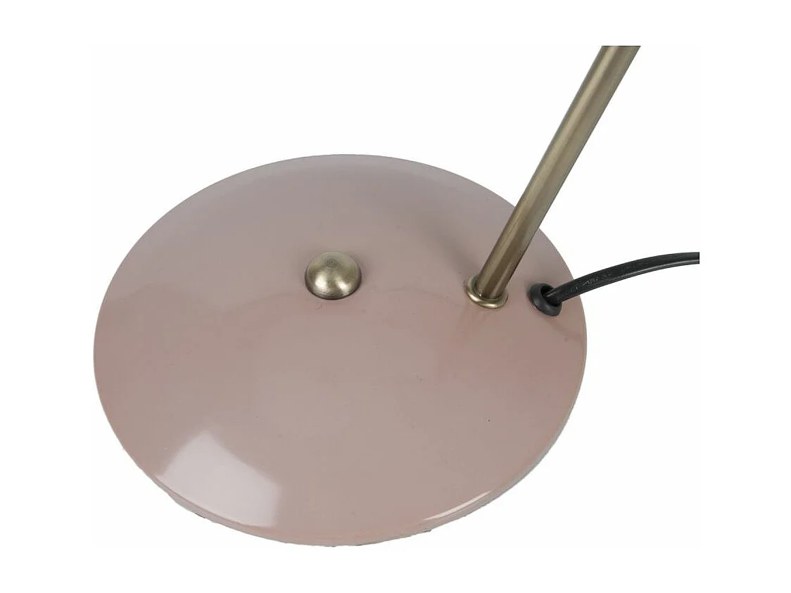 Lampada da tavolo in metallo con cappuccio