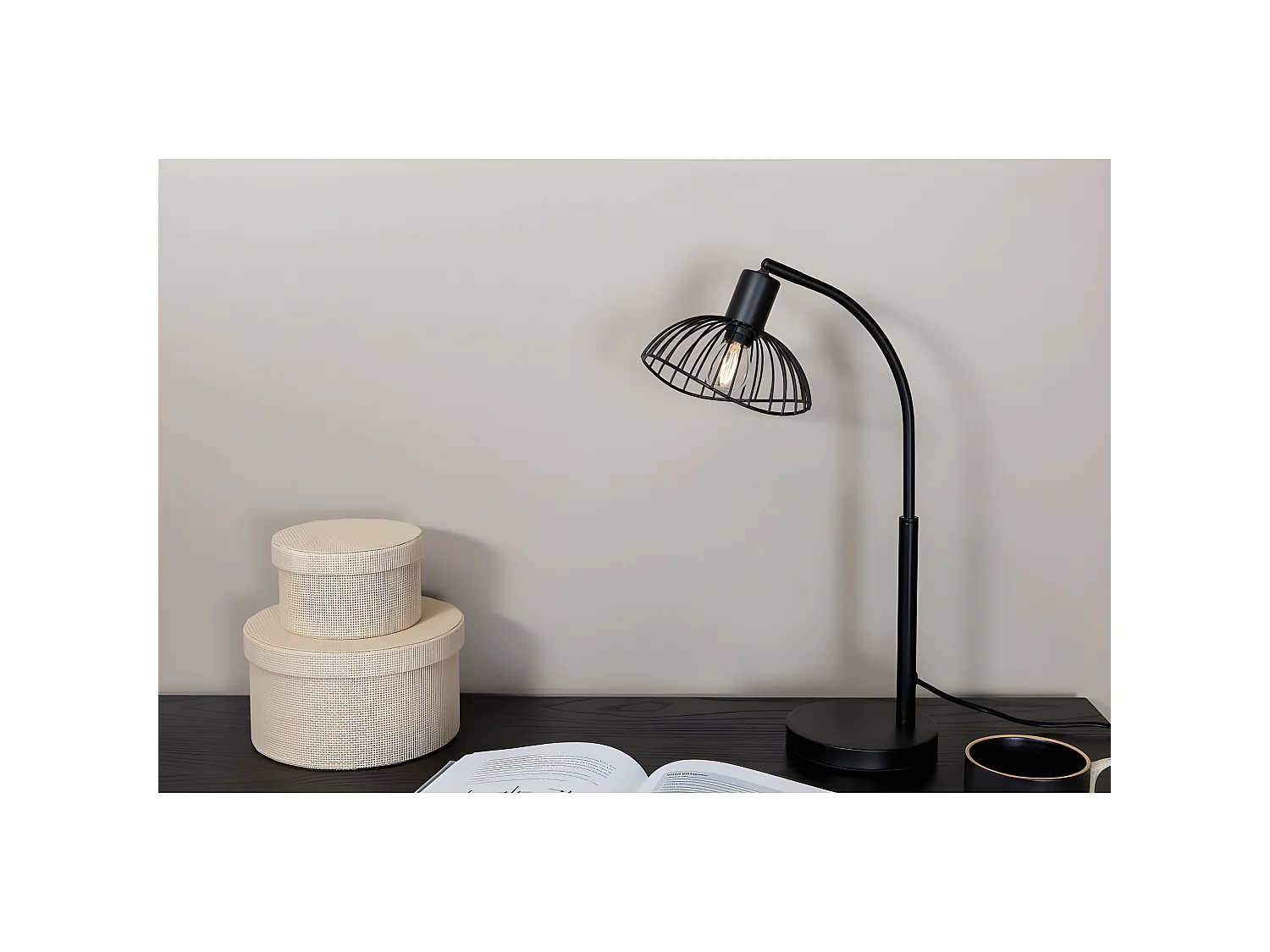 Lampe à poser en acier Elsa 18 x 25 x 48 cm