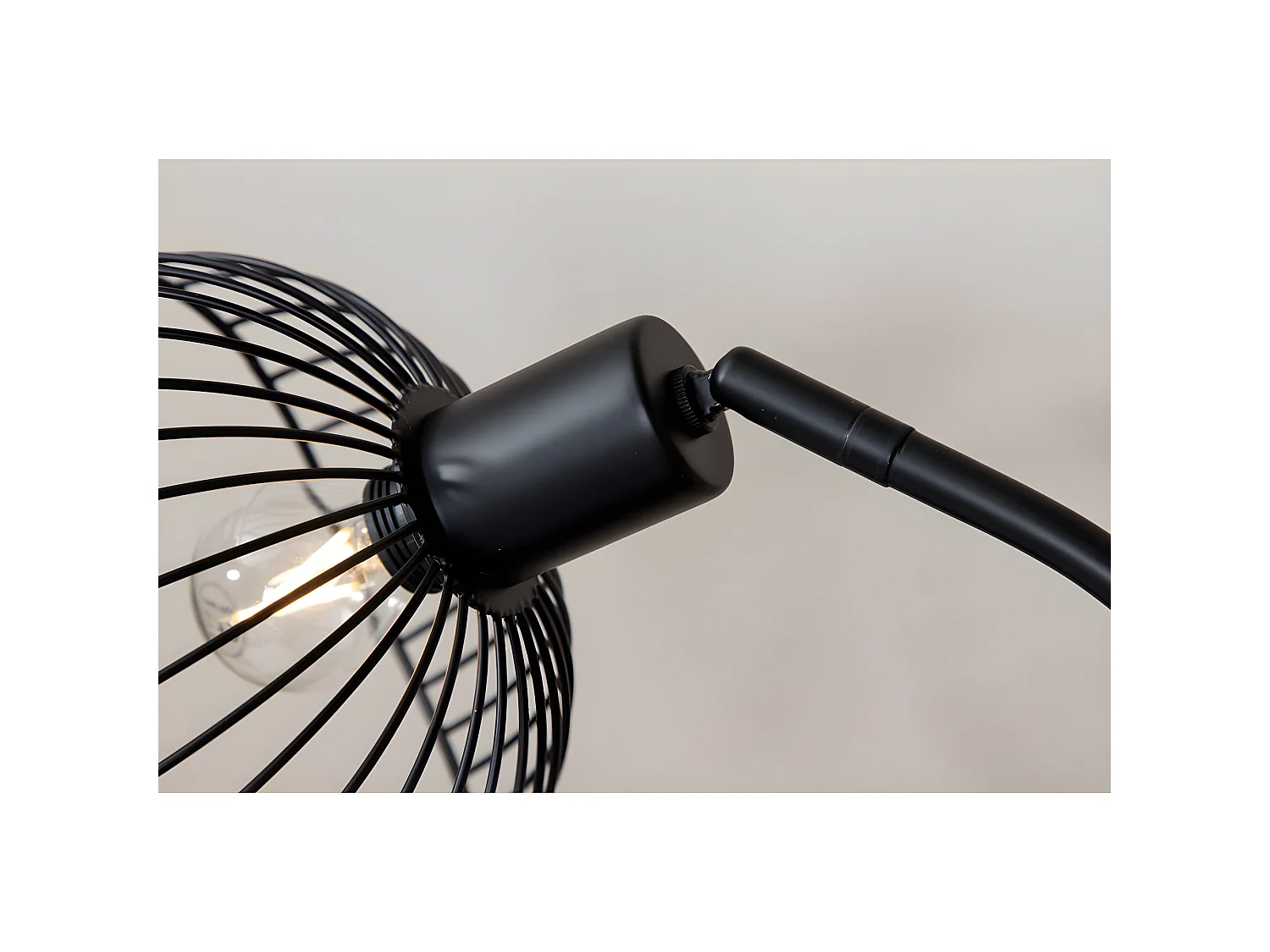 Lampe à poser en acier Elsa 18 x 25 x 48 cm