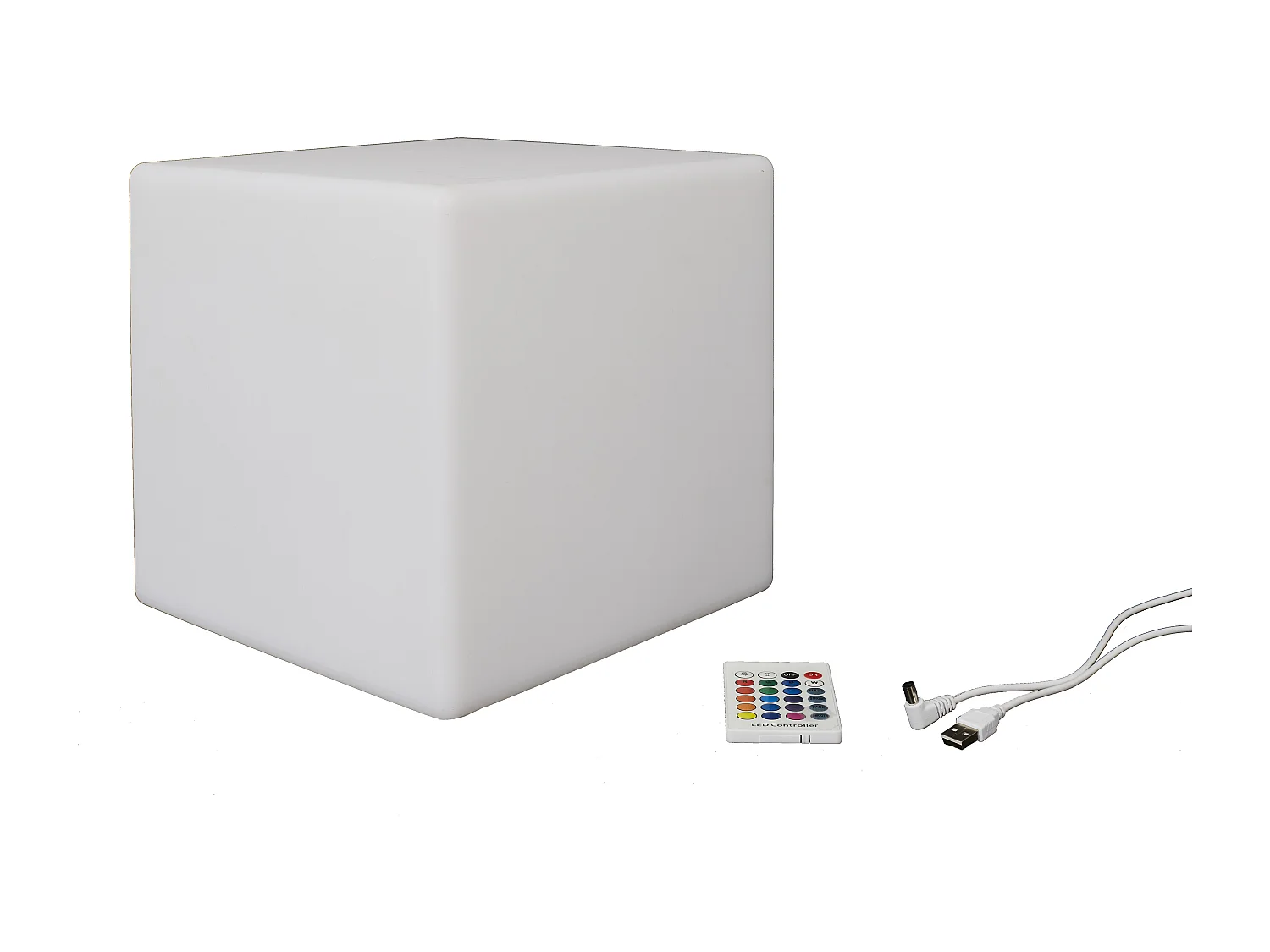 Lampe Cube Exterieur Avec Telecommande Multicolore