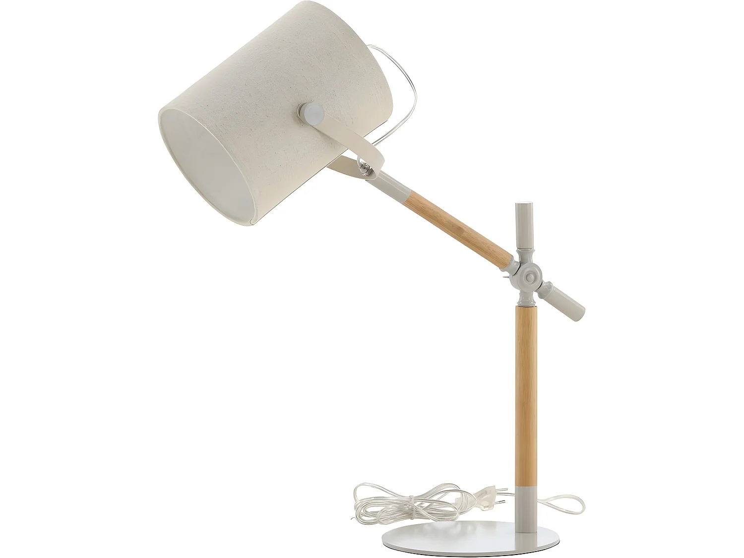 Tischlampe aus Holz und Stahl Dennis