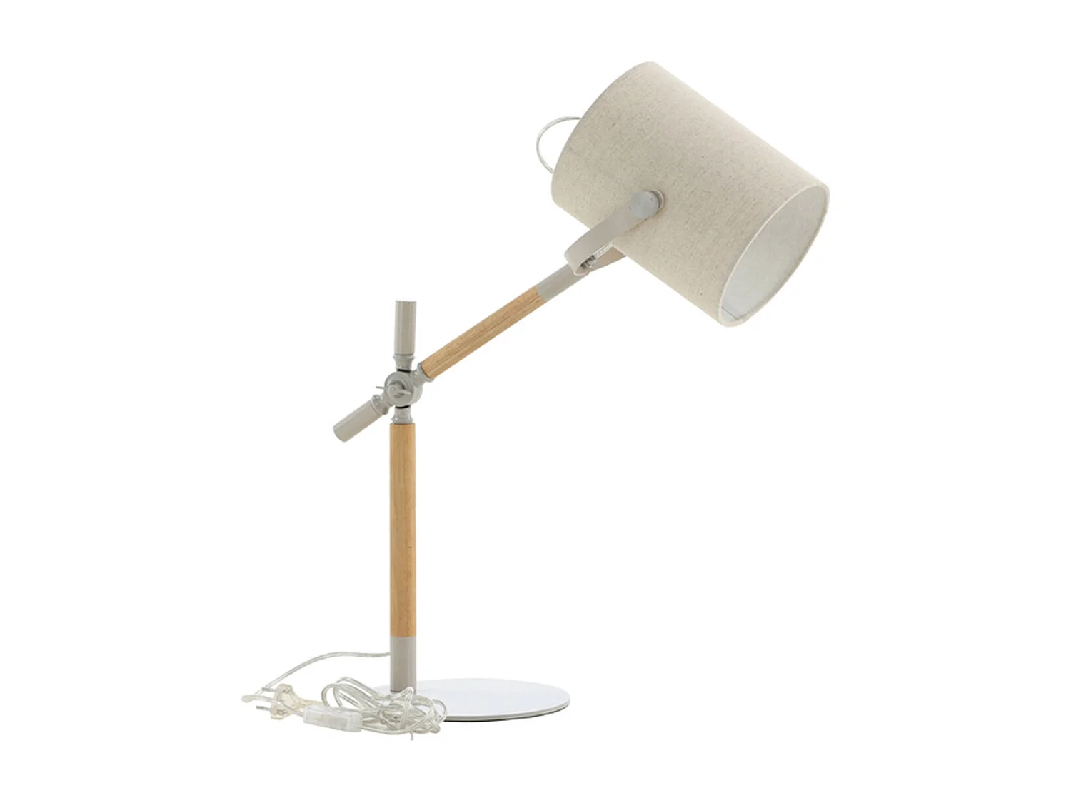 Lampe de Bureau Design "Dennis" 66cm Beige & Gris