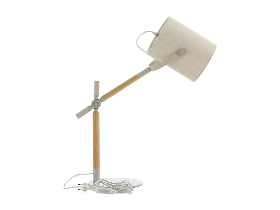 Lampe de Bureau Design "Dennis" 66cm Beige & Gris