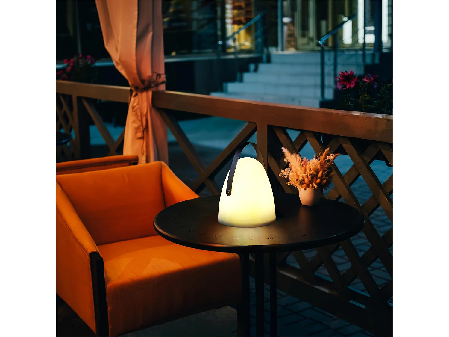 Lampe à Poser d'Extérieur "Poignée" 30cm Blanc