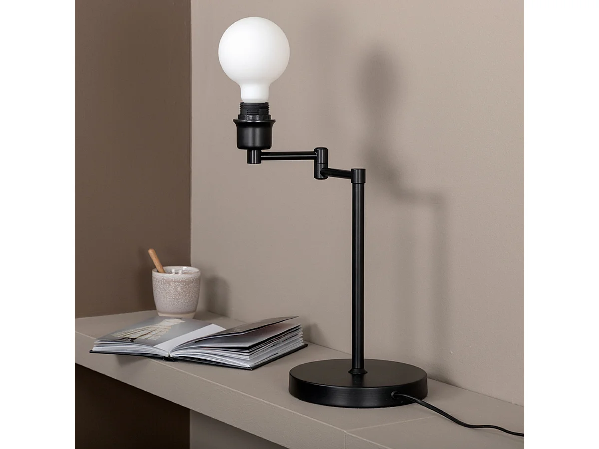 Virro verlichting tafellamp 41x19x41,5cm staal zwart.