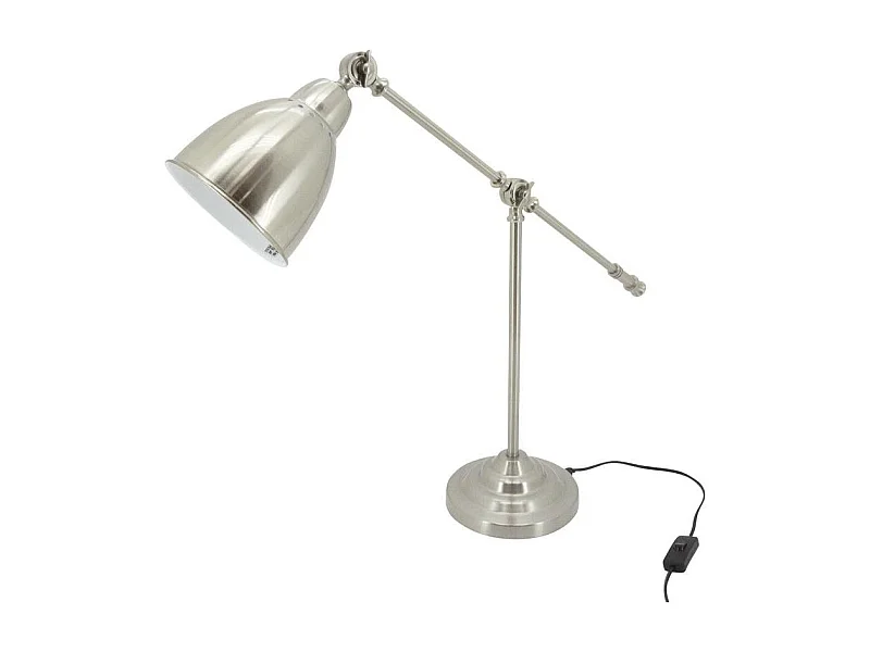 Lampe de bureau en acier brossé