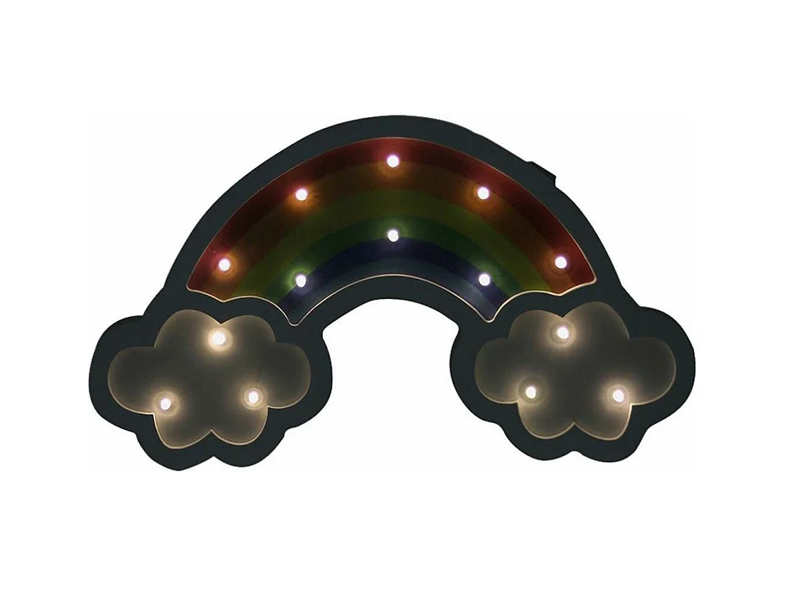Arco iris luminoso de madera 35 cm