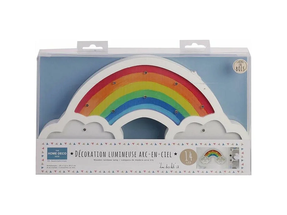 Arco iris luminoso de madera 35 cm