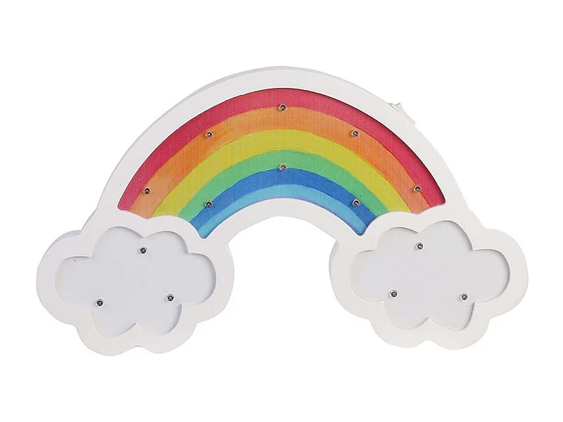 Leuchtender Regenbogen aus Holz 35 cm