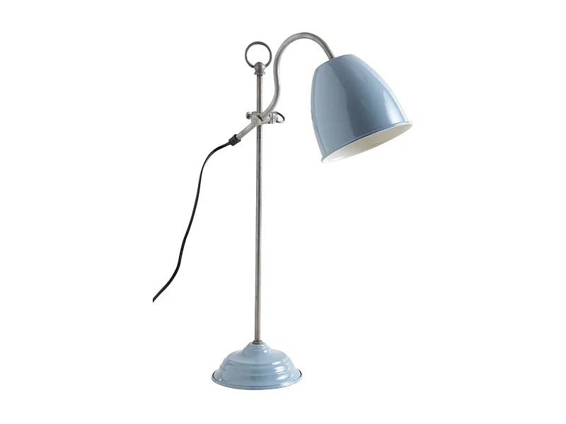 Lampe de bureau en métal laqué Bleu
