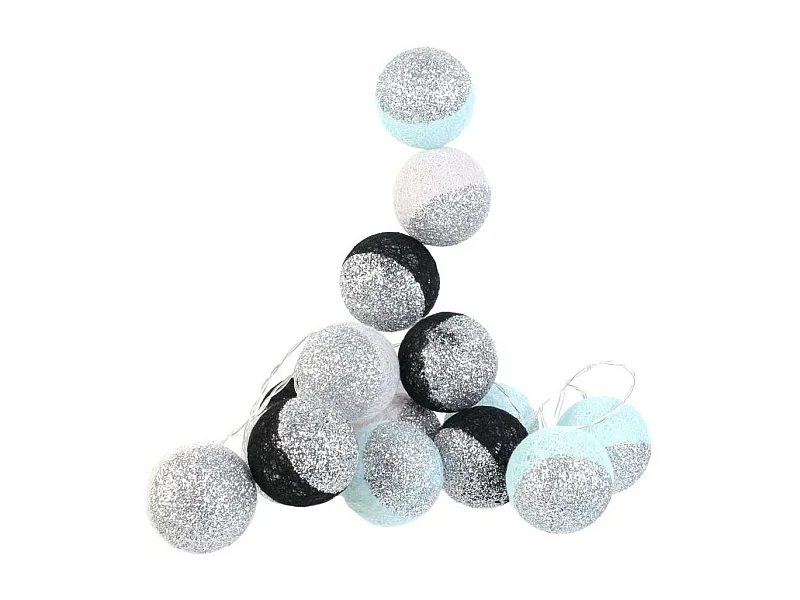 Guirlande Lumineuse à Led "16 Boules" 300cm Noir