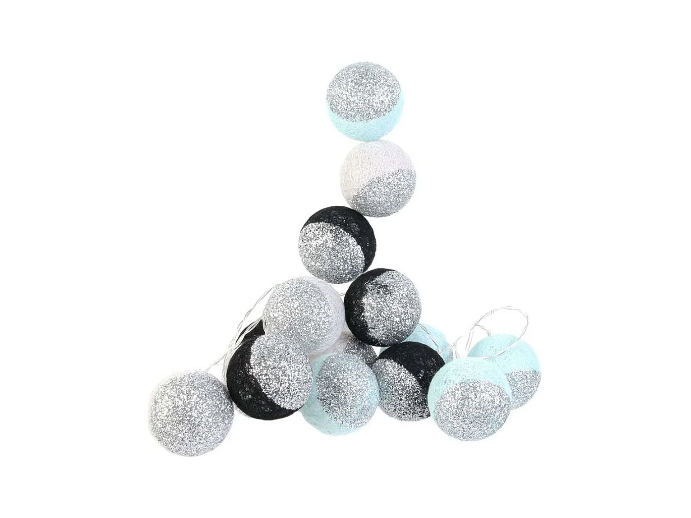 Guirlande Lumineuse à Led "16 Boules" 300cm Noir